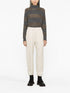 pleat-detailing cotton tapered trousers